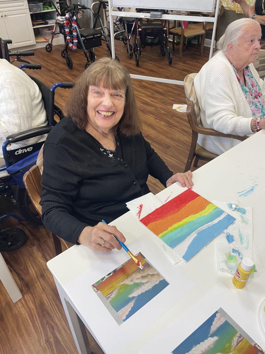 Painting a rainbow horizon